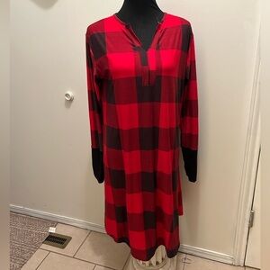 Blakeley Pj Dress pajamas sleep shirt buffalo plaid #1 EUC